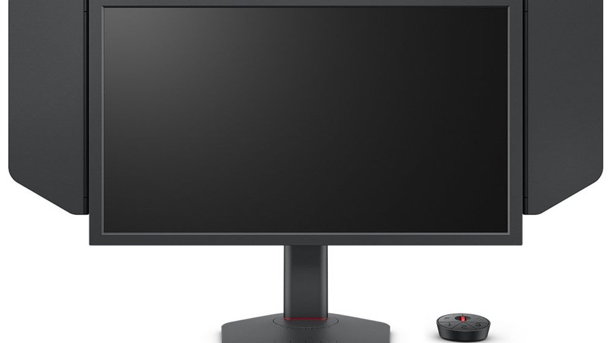 A high-refresh-rate BenQ Zowie esports monitor with side shields