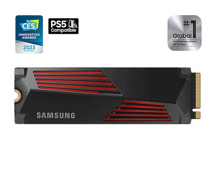Samsung 990 PRO NVMe SSD with heatsink
